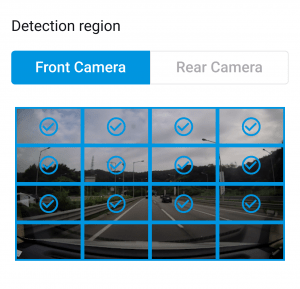 firmware motion detection front camera on blackvue app